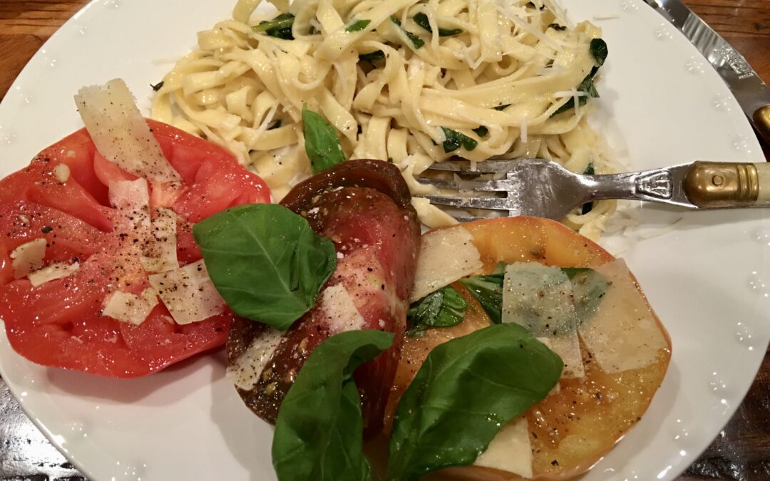 Fettuccine with Spinach